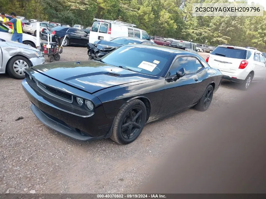 2014 Dodge Challenger Sxt VIN: 2C3CDYAGXEH209796 Lot: 40370502