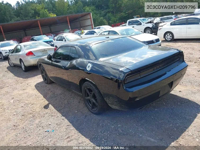 2014 Dodge Challenger Sxt VIN: 2C3CDYAGXEH209796 Lot: 40370502