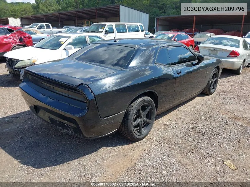 2014 Dodge Challenger Sxt VIN: 2C3CDYAGXEH209796 Lot: 40370502