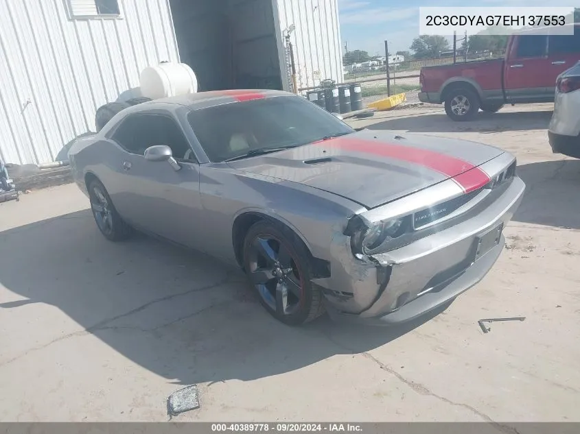 2014 Dodge Challenger Rallye Redline VIN: 2C3CDYAG7EH137553 Lot: 40389778