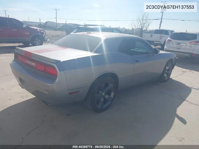 2014 Dodge Challenger Rallye Redline VIN: 2C3CDYAG7EH137553 Lot: 40389778