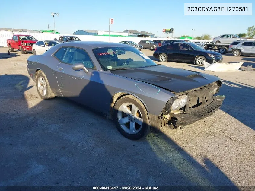 2014 Dodge Challenger Sxt VIN: 2C3CDYAG8EH270581 Lot: 40416417