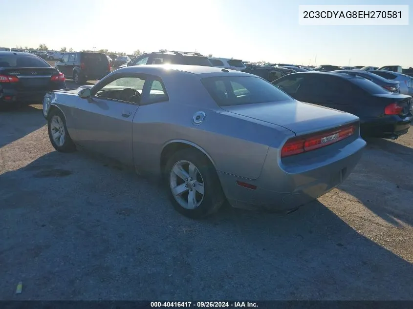 2014 Dodge Challenger Sxt VIN: 2C3CDYAG8EH270581 Lot: 40416417