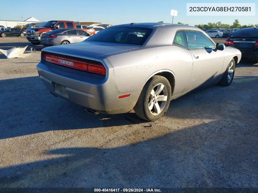 2014 Dodge Challenger Sxt VIN: 2C3CDYAG8EH270581 Lot: 40416417