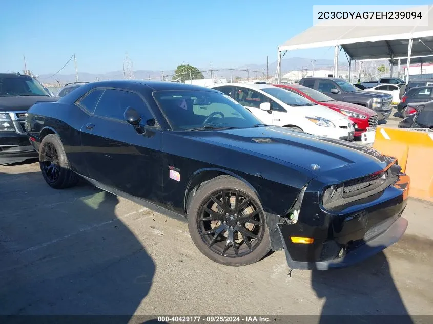 2014 Dodge Challenger Sxt 100Th Anniversary Appearance Group VIN: 2C3CDYAG7EH239094 Lot: 40429177