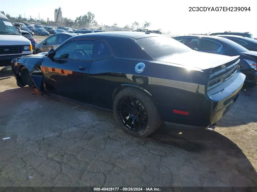 2014 Dodge Challenger Sxt 100Th Anniversary Appearance Group VIN: 2C3CDYAG7EH239094 Lot: 40429177