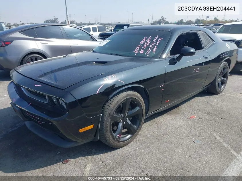 2014 Dodge Challenger Sxt VIN: 2C3CDYAG3EH204441 Lot: 40445793