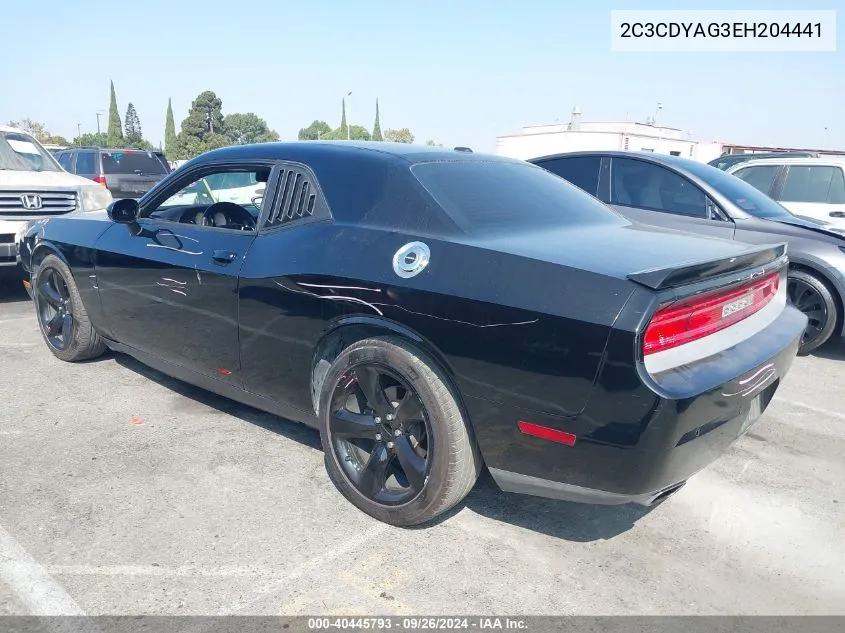 2014 Dodge Challenger Sxt VIN: 2C3CDYAG3EH204441 Lot: 40445793