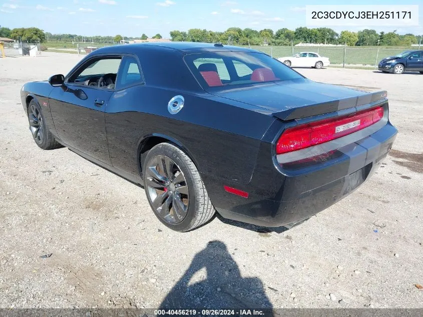 2014 Dodge Challenger Srt8 VIN: 2C3CDYCJ3EH251171 Lot: 40456219