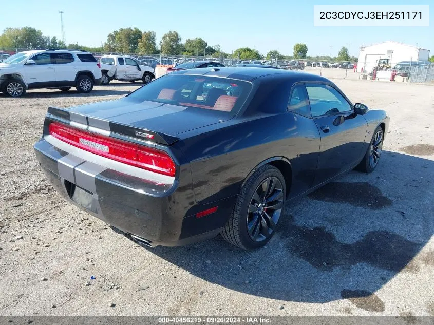 2014 Dodge Challenger Srt8 VIN: 2C3CDYCJ3EH251171 Lot: 40456219