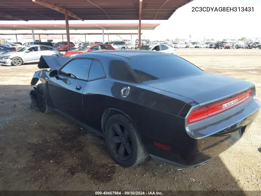 2014 Dodge Challenger Sxt VIN: 2C3CDYAG8EH313431 Lot: 40457984