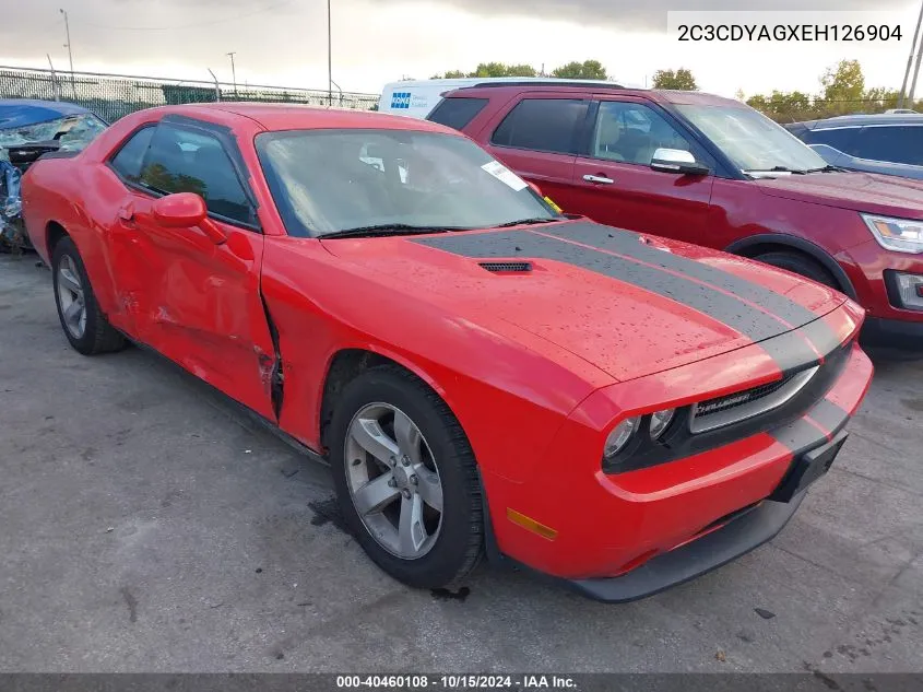 2014 Dodge Challenger Sxt VIN: 2C3CDYAGXEH126904 Lot: 40460108