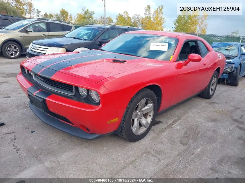 2014 Dodge Challenger Sxt VIN: 2C3CDYAGXEH126904 Lot: 40460108