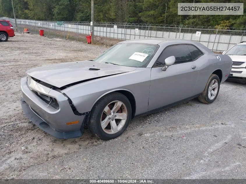 2014 Dodge Challenger Sxt VIN: 2C3CDYAG5EH274457 Lot: 40499650