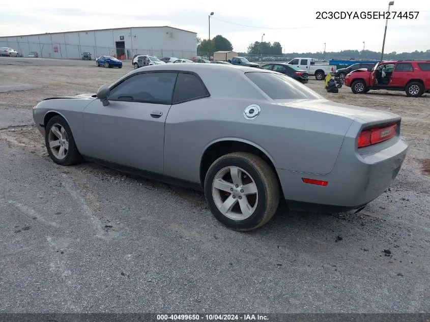 2014 Dodge Challenger Sxt VIN: 2C3CDYAG5EH274457 Lot: 40499650