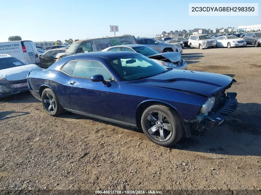 2014 Dodge Challenger Sxt VIN: 2C3CDYAG8EH298350 Lot: 40513759