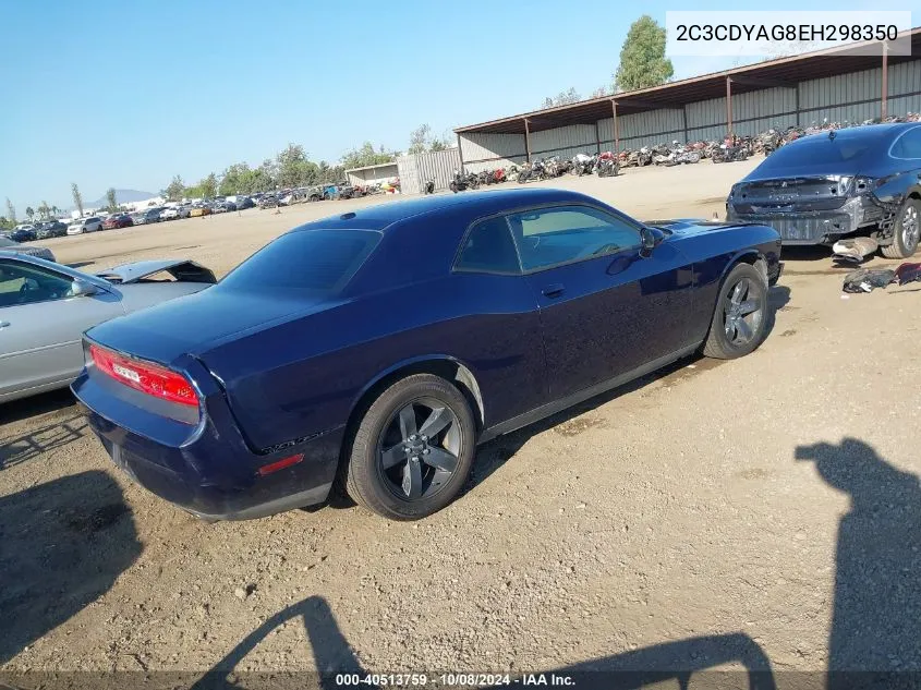 2014 Dodge Challenger Sxt VIN: 2C3CDYAG8EH298350 Lot: 40513759