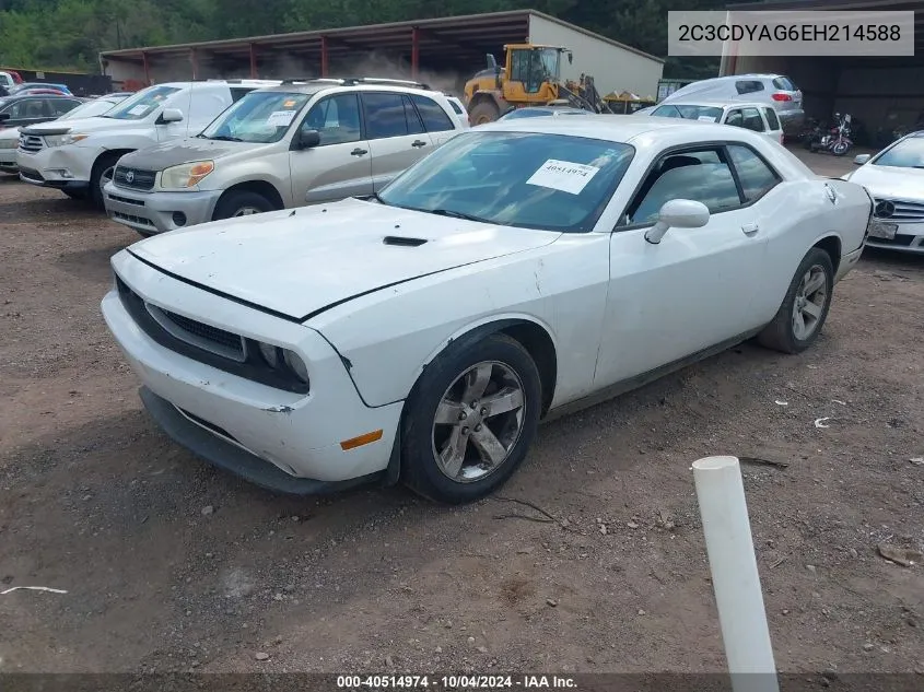 2014 Dodge Challenger Sxt VIN: 2C3CDYAG6EH214588 Lot: 40514974