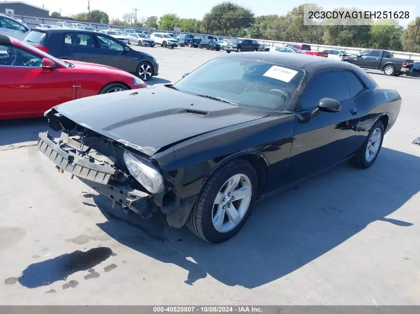 2014 Dodge Challenger Sxt VIN: 2C3CDYAG1EH251628 Lot: 40520807