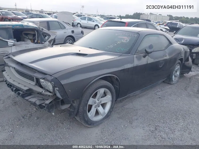 2014 Dodge Challenger Sxt VIN: 2C3CDYAG4EH311191 Lot: 40523202