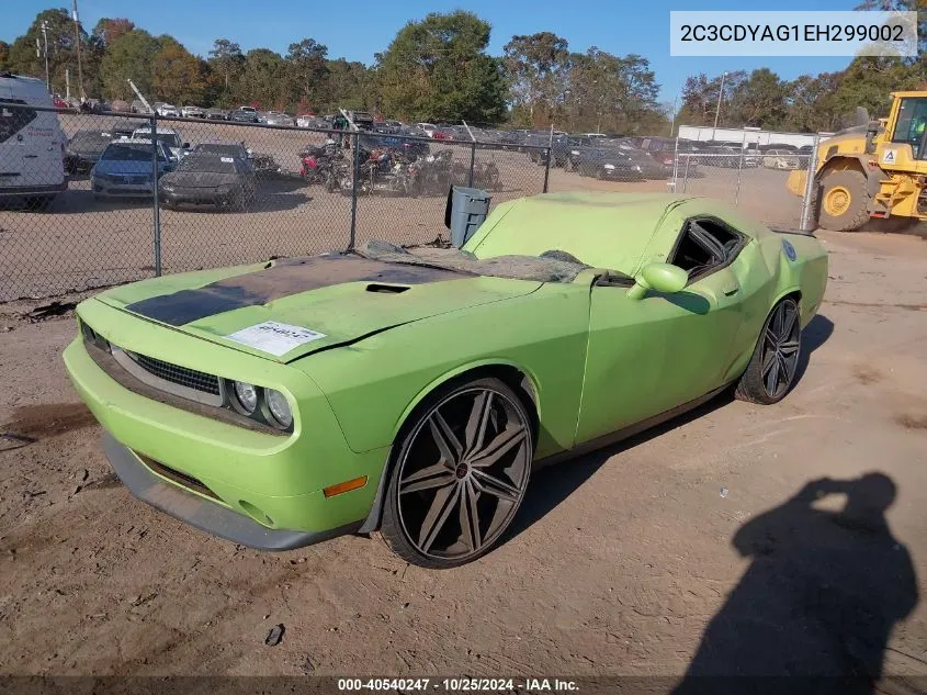 2C3CDYAG1EH299002 2014 Dodge Challenger Sxt