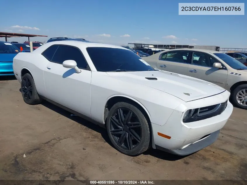 2014 Dodge Challenger Sxt Plus VIN: 2C3CDYAG7EH160766 Lot: 40551595