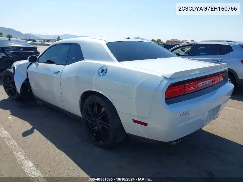 2014 Dodge Challenger Sxt Plus VIN: 2C3CDYAG7EH160766 Lot: 40551595