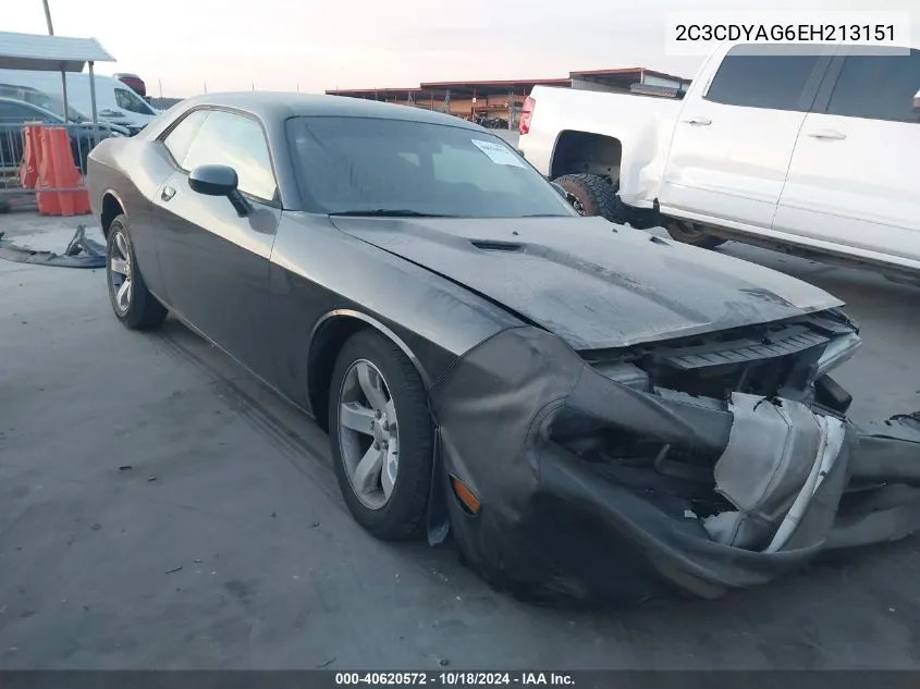 2014 Dodge Challenger Sxt VIN: 2C3CDYAG6EH213151 Lot: 40620572