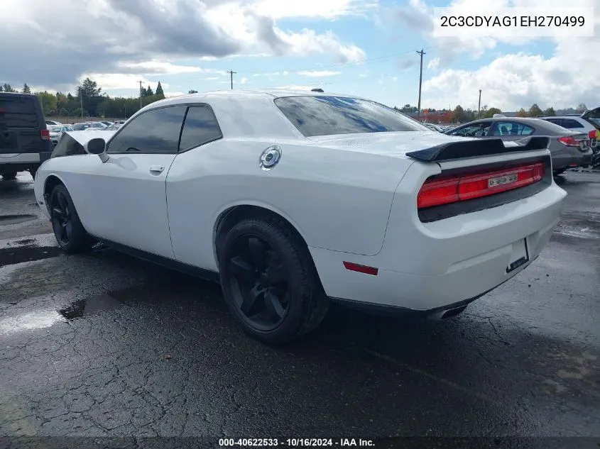 2014 Dodge Challenger Rallye Redline VIN: 2C3CDYAG1EH270499 Lot: 40622533