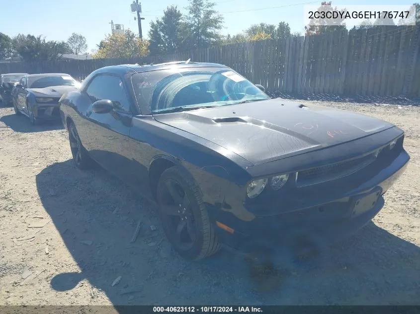 2C3CDYAG6EH176747 2014 Dodge Challenger Sxt