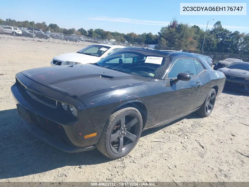 2014 Dodge Challenger Sxt VIN: 2C3CDYAG6EH176747 Lot: 40623112