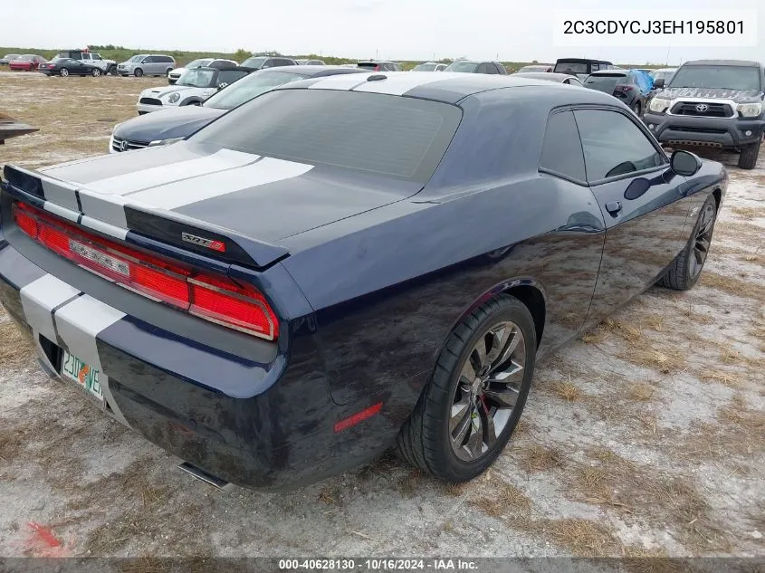 2014 Dodge Challenger Srt8 VIN: 2C3CDYCJ3EH195801 Lot: 40628130