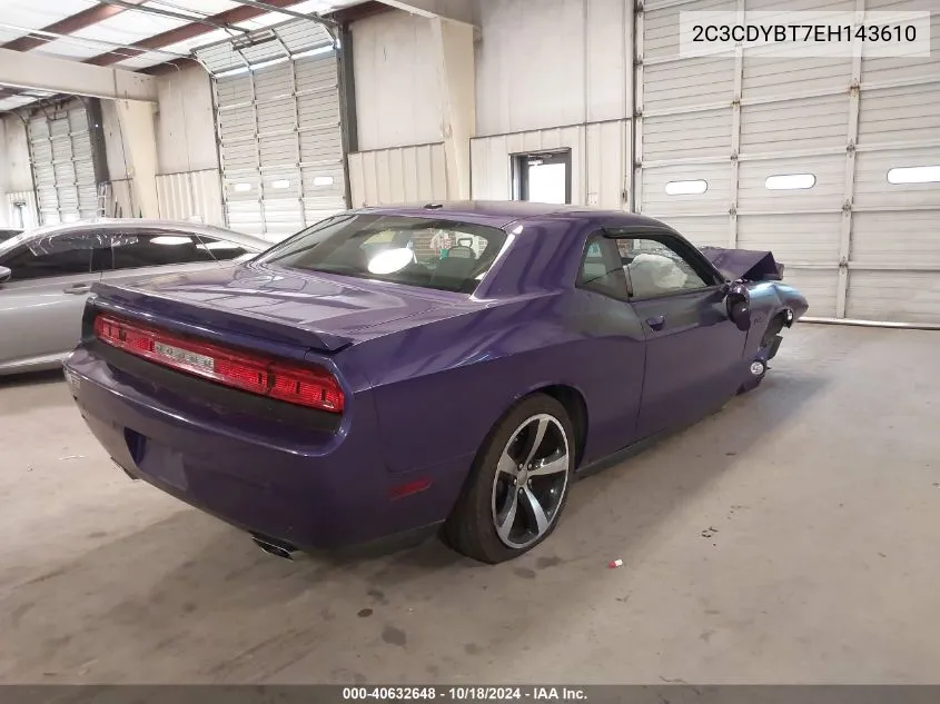 2014 Dodge Challenger R/T Classic VIN: 2C3CDYBT7EH143610 Lot: 40632648