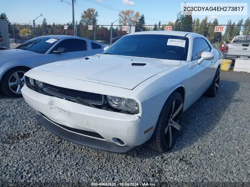 2C3CDYAG4EH273817 2014 Dodge Challenger Sxt