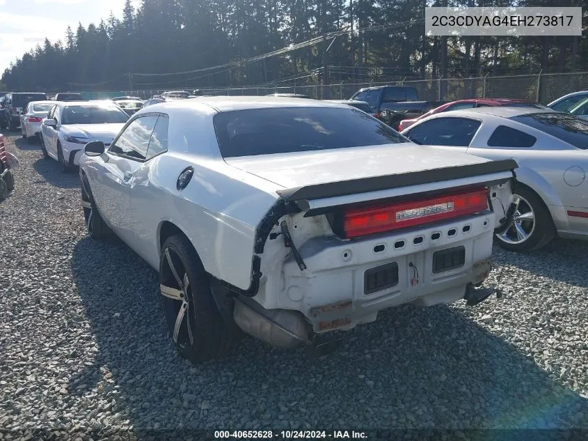 2014 Dodge Challenger Sxt VIN: 2C3CDYAG4EH273817 Lot: 40652628