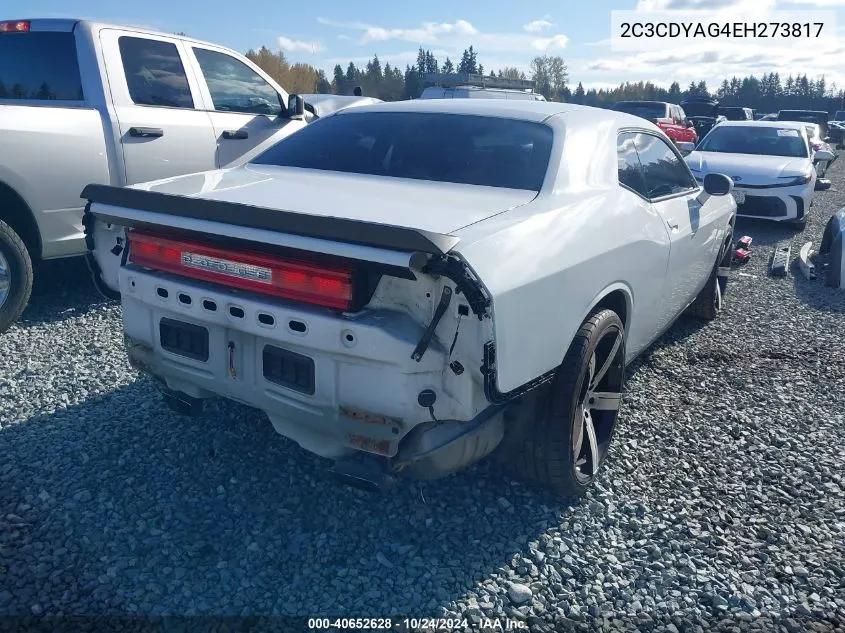 2C3CDYAG4EH273817 2014 Dodge Challenger Sxt