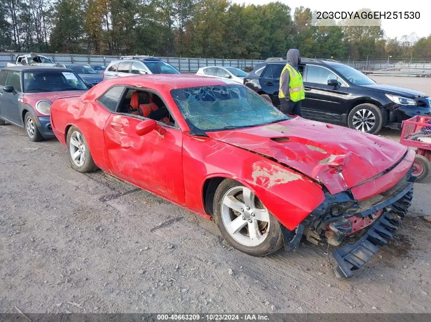 2014 Dodge Challenger Sxt VIN: 2C3CDYAG6EH251530 Lot: 40663209