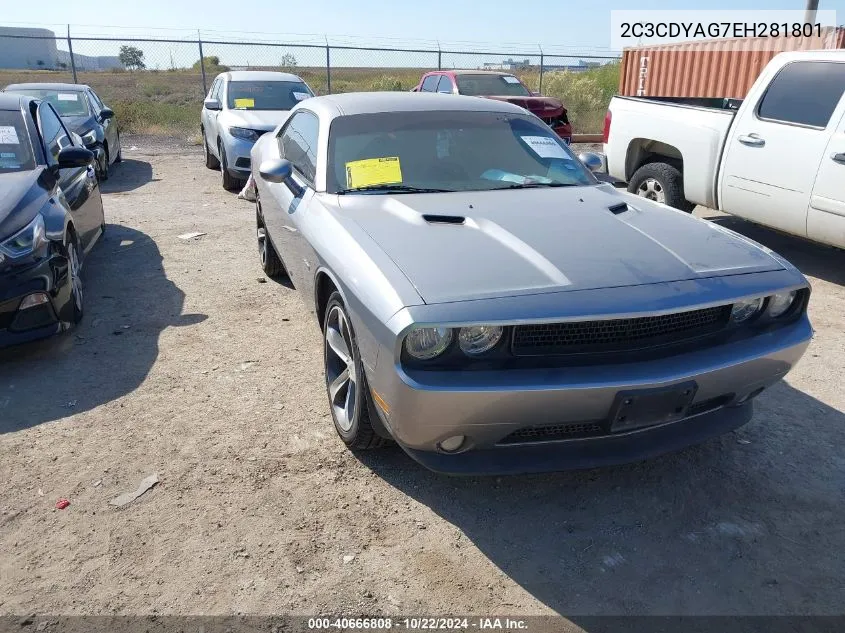 2014 Dodge Challenger Sxt 100Th Anniversary Appearance Group VIN: 2C3CDYAG7EH281801 Lot: 40666808