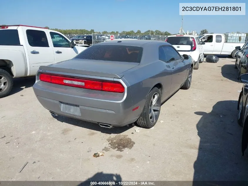 2014 Dodge Challenger Sxt 100Th Anniversary Appearance Group VIN: 2C3CDYAG7EH281801 Lot: 40666808