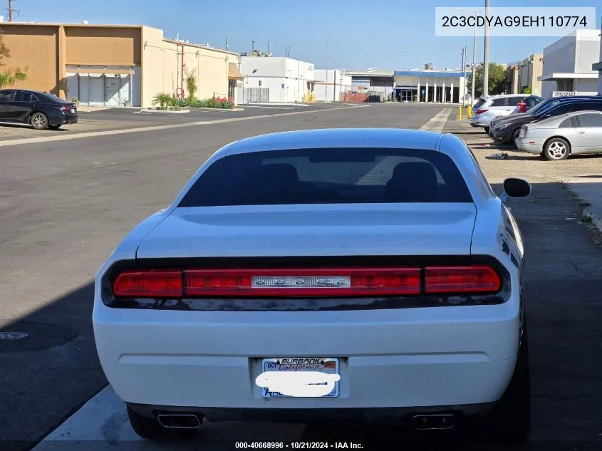 2014 Dodge Challenger Sxt VIN: 2C3CDYAG9EH110774 Lot: 40668996