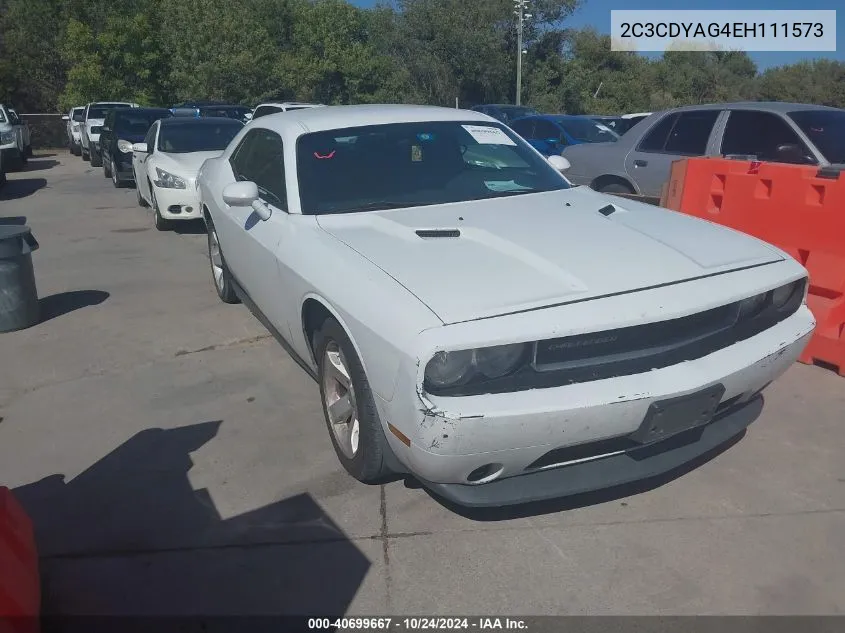 2014 Dodge Challenger Sxt VIN: 2C3CDYAG4EH111573 Lot: 40699667