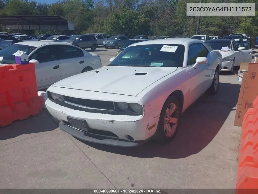 2014 Dodge Challenger Sxt VIN: 2C3CDYAG4EH111573 Lot: 40699667