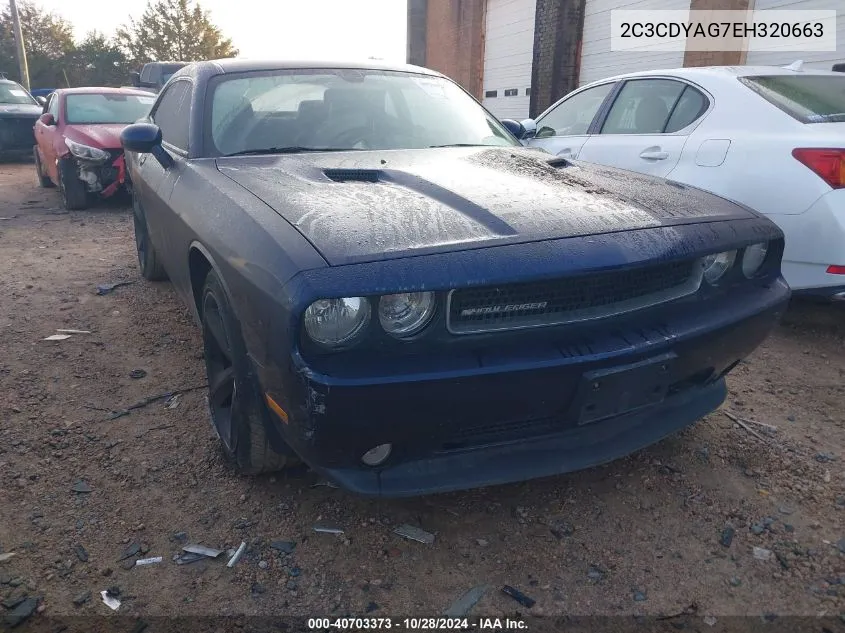 2014 Dodge Challenger Sxt Plus VIN: 2C3CDYAG7EH320663 Lot: 40703373