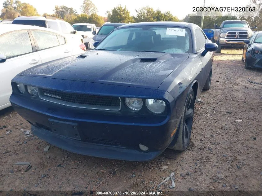 2014 Dodge Challenger Sxt Plus VIN: 2C3CDYAG7EH320663 Lot: 40703373