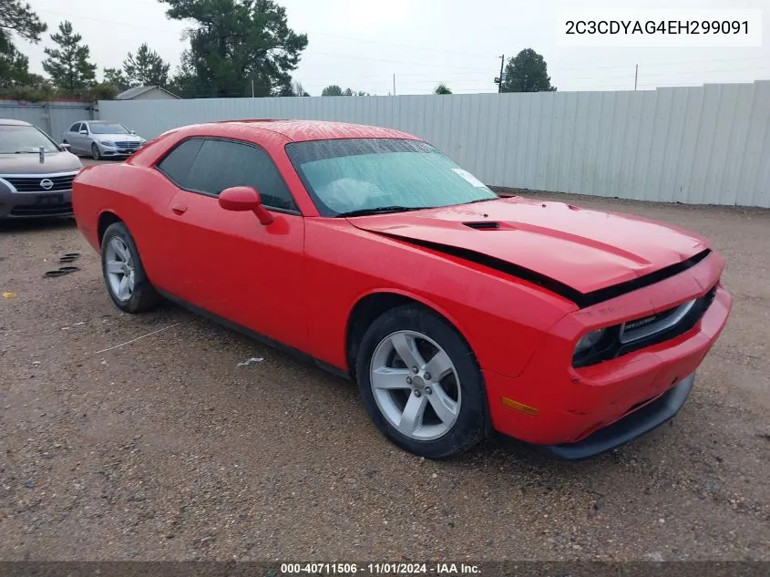 2014 Dodge Challenger Sxt VIN: 2C3CDYAG4EH299091 Lot: 40711506