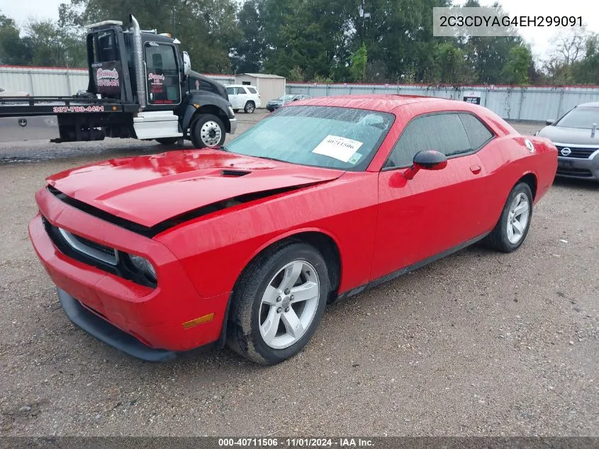 2014 Dodge Challenger Sxt VIN: 2C3CDYAG4EH299091 Lot: 40711506