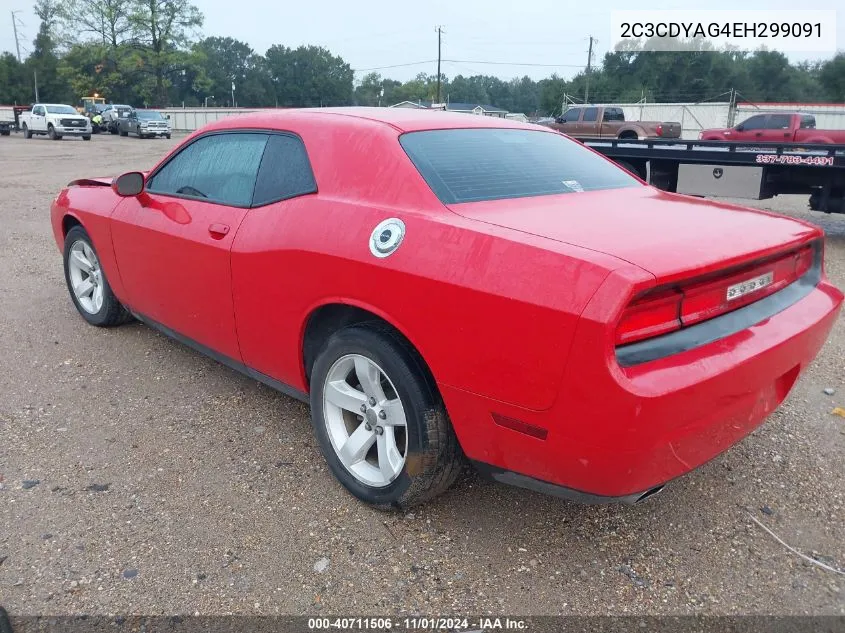 2014 Dodge Challenger Sxt VIN: 2C3CDYAG4EH299091 Lot: 40711506