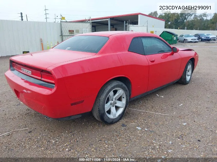 2014 Dodge Challenger Sxt VIN: 2C3CDYAG4EH299091 Lot: 40711506