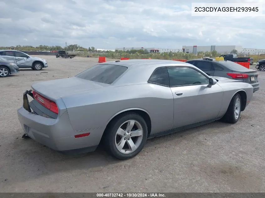 2014 Dodge Challenger Sxt VIN: 2C3CDYAG3EH293945 Lot: 40732742