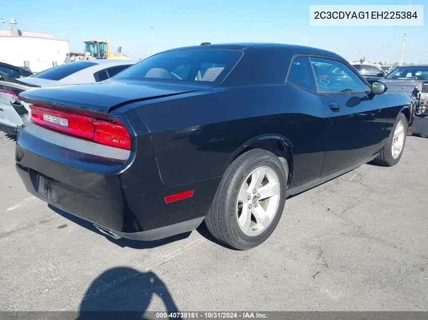 2014 Dodge Challenger Sxt VIN: 2C3CDYAG1EH225384 Lot: 40738161